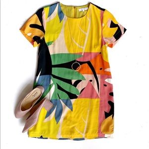 Colorful print shift dress